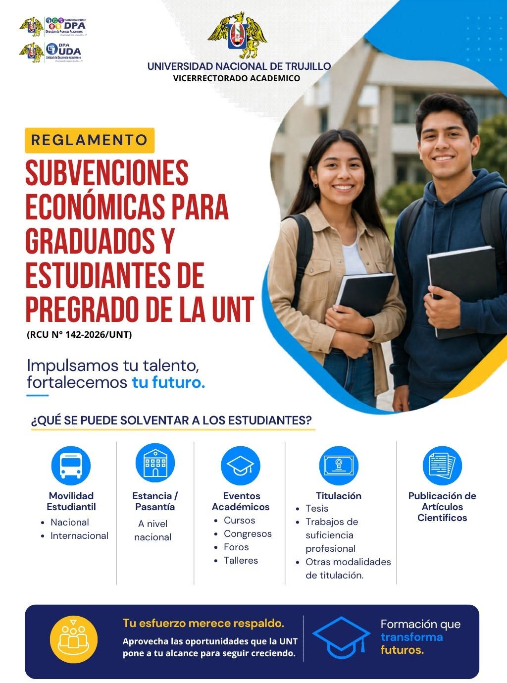 Reglamento de Subvenciones Económicas para Graduados y Estudiantes de Pregrado